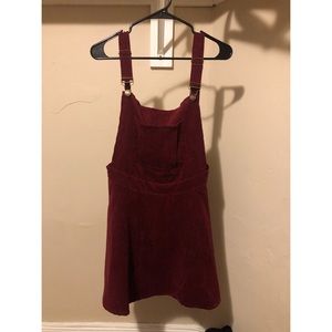 Corduroy Skirt Overalls